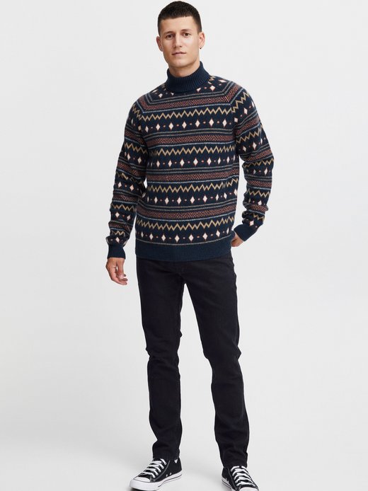 COOFANDY Weihnachtspullover Herren - V-Ausschnitt Christmas Sweater Winter