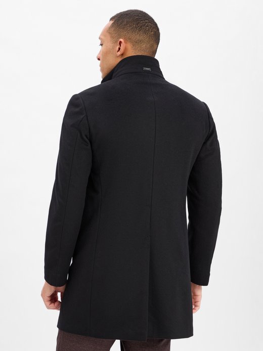 Herren Wollmantel mit Cashmere-Anteil - Maron