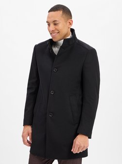 Herren Wollmantel mit Cashmere-Anteil - Maron