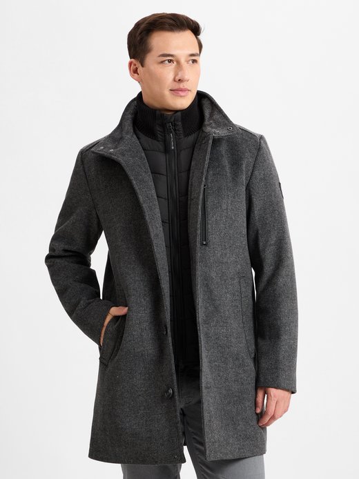 Herren Wollmantel