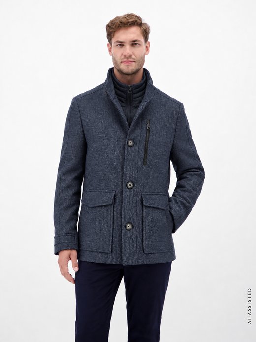 Herren Wollmantel