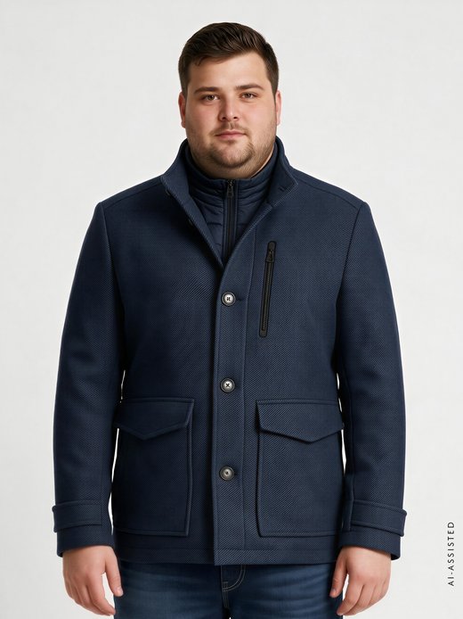 Herren Wollmantel