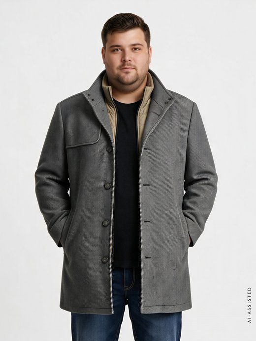Herren Wollmantel