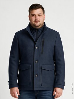 Herren Wollmantel
