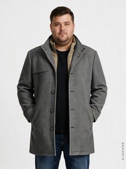Herren Wollmantel