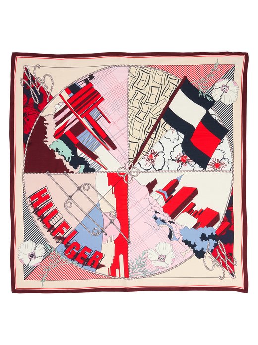 Jedwabna apaszka damska