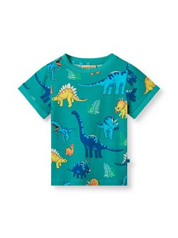 Artikelbild Jungen Kurzarm T-shirt von Småfolk in blau gemustert