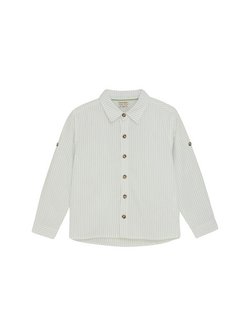 Artikelbild Jungen Langarmhemd - MIShirt von Minymo in weiß grün gestreift