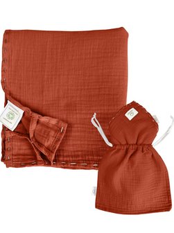 Artikelbild Jungen Stilltuch - Musselin von Mababu in orange uni
