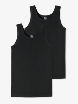 Artikelbild Jungen Tank-Tops  -  2er-Pack Basic Kids von Schiesser in schwarz uni