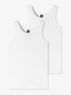 Artikelbild Jungen Tank-Tops  -  2er-Pack Basic Kids von Schiesser in weiß uni