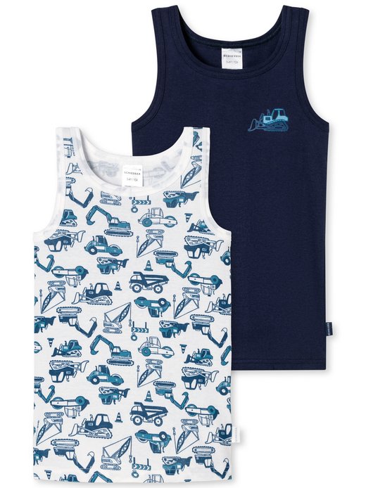 Jungen Unterhemd  -  Fine Rib Multi