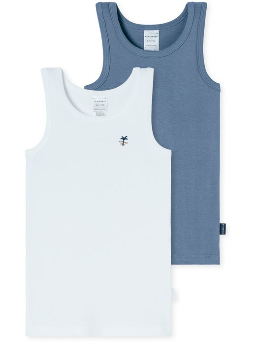 Jungen Unterhemd  -  Fine Rib Multi