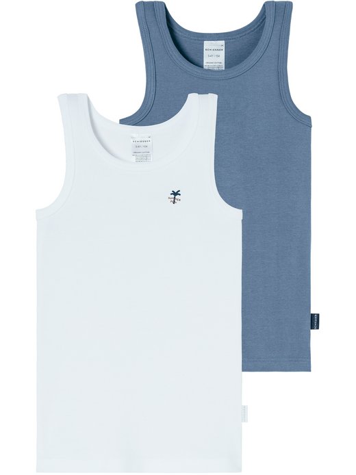 Jungen Unterhemd  -  Fine Rib Multi