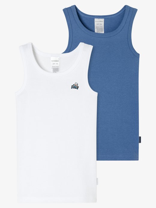 Jungen Unterhemd  -  Fine Rib Multi