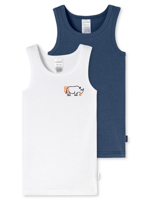 Jungen Unterhemd  -  Fine Rib Multi