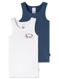 Jungen Unterhemd  -  Fine Rib Multi