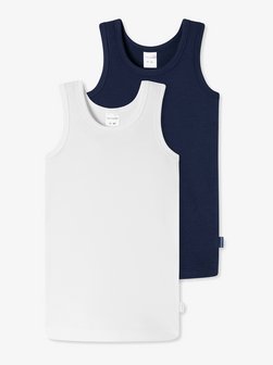 Artikelbild Jungen Unterhemden  -  2er-Pack Basic Kids von Schiesser in weiß uni