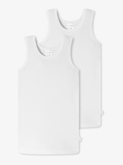 Artikelbild Jungen Unterhemden  -  2er-Pack Basic Kids von Schiesser in weiß uni