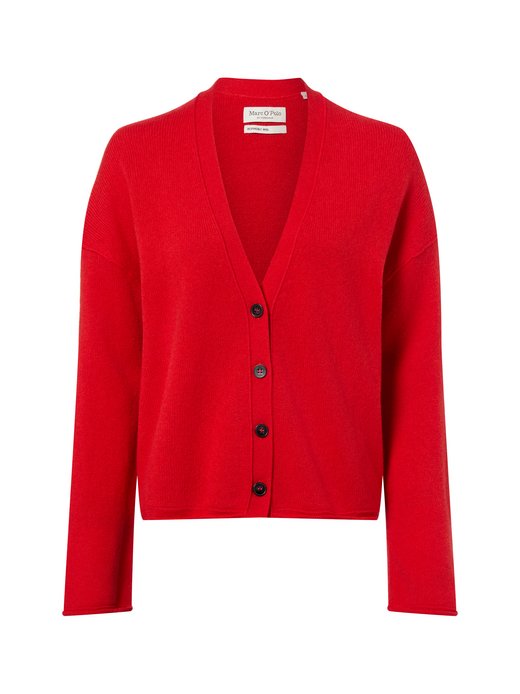 Kardigan damski wykonany z wełny dziewiczej