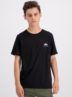 Artikelbild Kinder T-Shirt von Alpha Industries in schwarz bedruckt