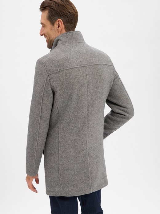 Krótki płaszcz męski z zawartością wełny - Tommy