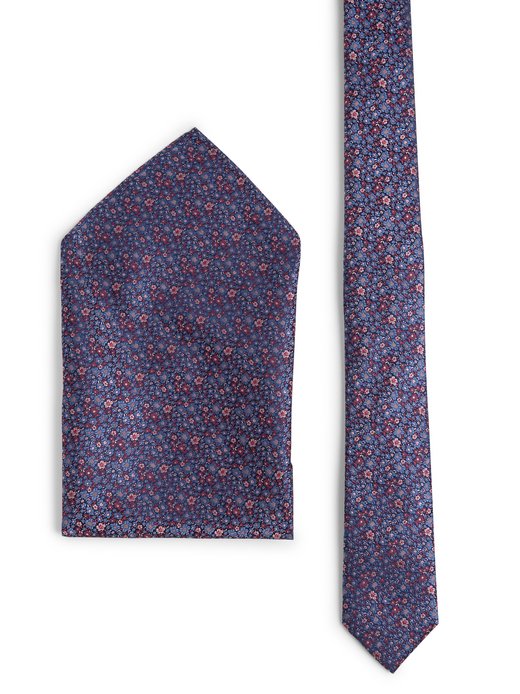 Krawat męski i poszetka z jedwabiu