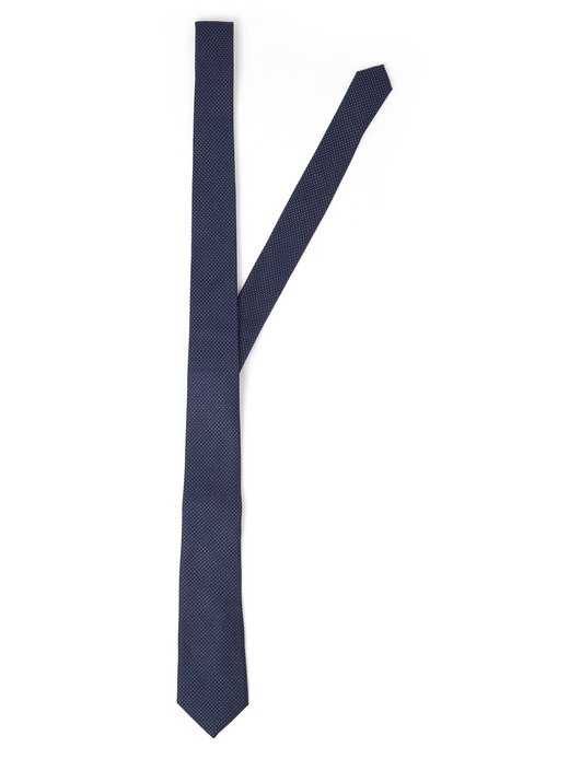 Krawat męski z zawartością jedwabiu