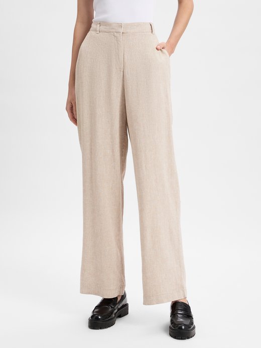 Letnie spodnie damskie z zawartością lnu - MSCHPennie Ginie