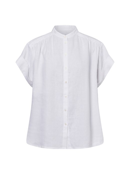 Lniana bluzka damska z krótkim rękawem - Boleana