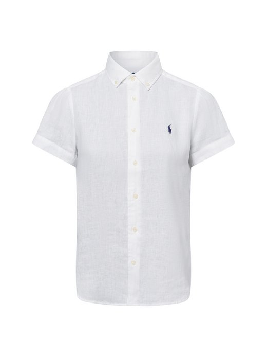 Lniana bluzka damska z krótkim rękawem