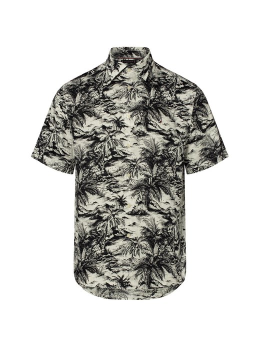 Lniana koszula męska z krótkim rękawem - Vacation