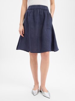 Lniana mini spódniczka damska