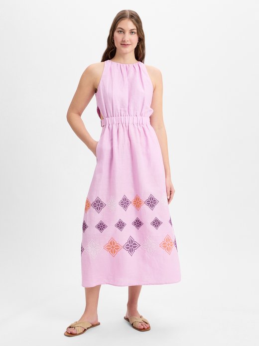 Lniana sukienka damska