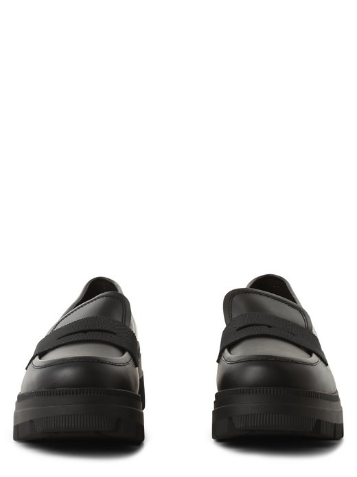 Loafersy damskie z dodatkiem skóry