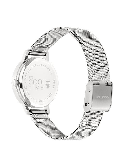 Mädchen Armbanduhr  -  The Cool Mesh Silver Butterfly