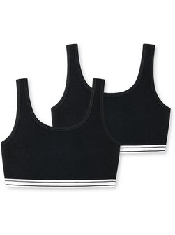 Artikelbild Mädchen Bustier  -  95/5 Organic Cotton von Schiesser in schwarz uni