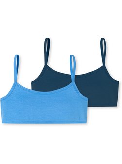 2 x Bustier Mädchen schwarz mit Pads Größe 146/152 in Thüringen - Rositz