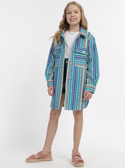 Artikelbild Mädchen Hemdjacke von IZIA in blau gemustert