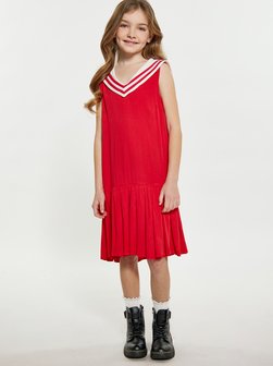 Artikelbild Mädchen (Kids) Kleid von Dreimaster in rot uni