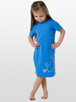 Artikelbild Mädchen Nachthemd  -  Girls World von Schiesser in blau bedruckt