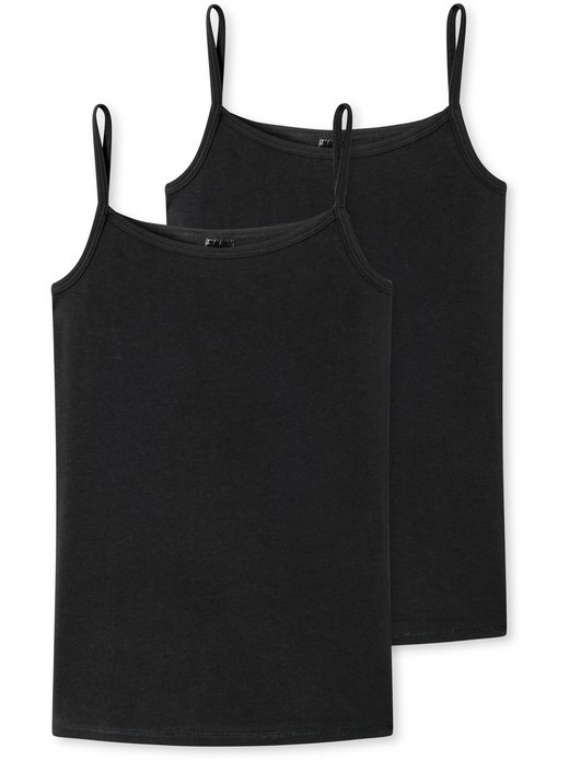 Mädchen Spaghetti-Tops  -  2er-Pack Basic Kids