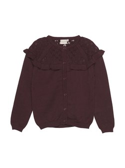 Artikelbild Mädchen Strickjacke von Minymo in aubergine gemustert