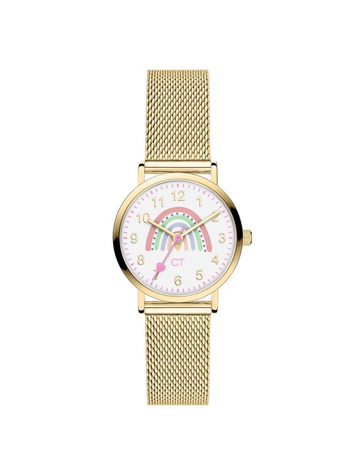 Mädchen Uhr  -  The Cool Golden Rainbow