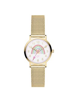 Mädchen Uhr  -  The Cool Golden Rainbow
