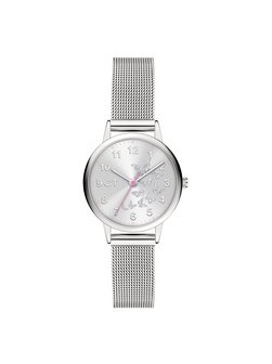 Mädchen Uhr  -  The Cool Mesh Silver Butterfly
