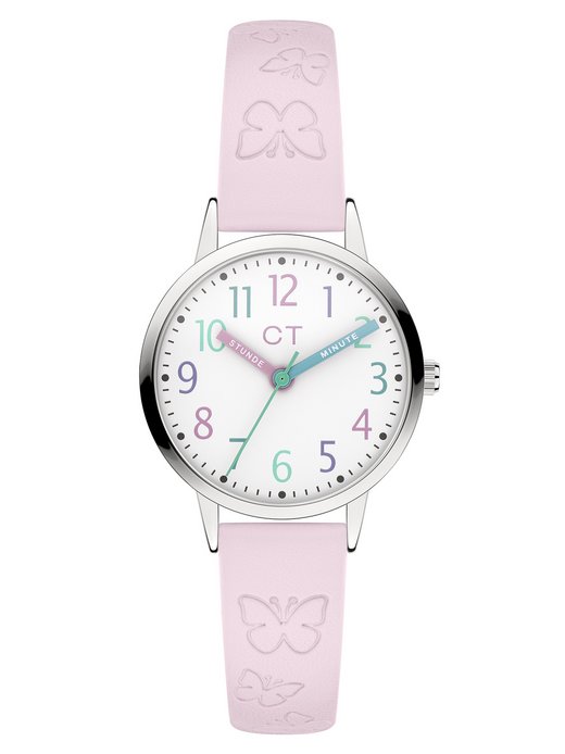 Mädchen Uhr  -  The Cool Pink Butterfly