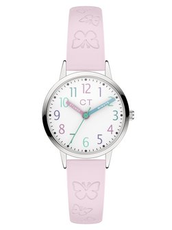 Mädchen Uhr  -  The Cool Pink Butterfly