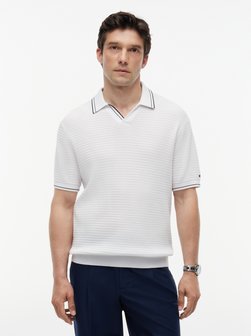 Męska dzianinowa koszulka polo