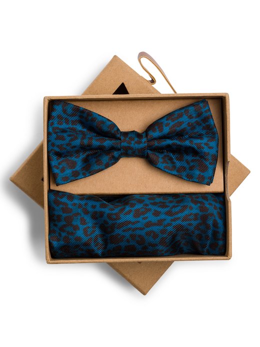 Męska jedwabna muszka i poszetka